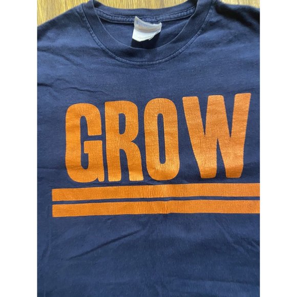Texas Straight Edge GROW Blue Graphic Crew Neck Tee Hanes Small - Picture 2 of 8